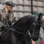 Cillian Murphy na natáčení filmu Peaky Blinders: The Immortal Man